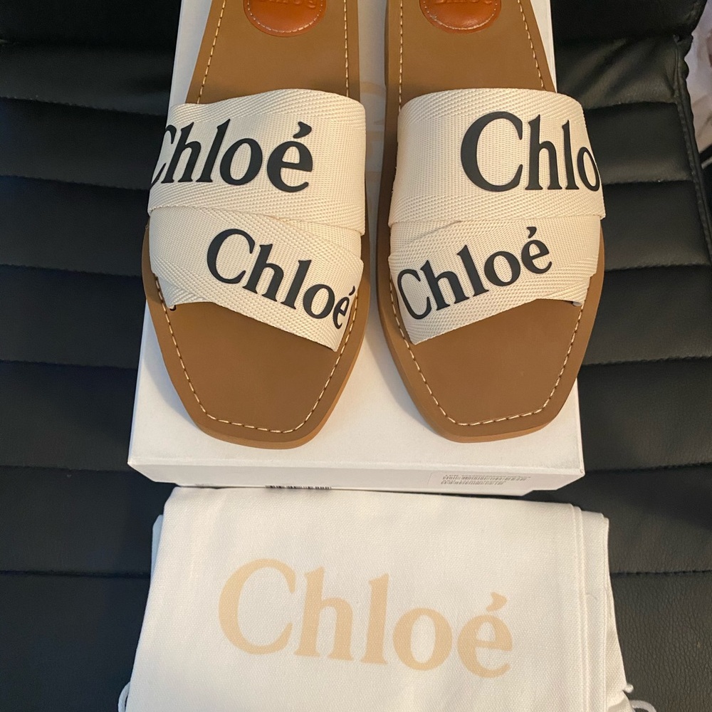 Chloe Woody Flat Sandals